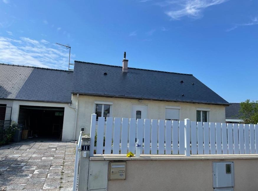 Toiture ardoise après nettoyage