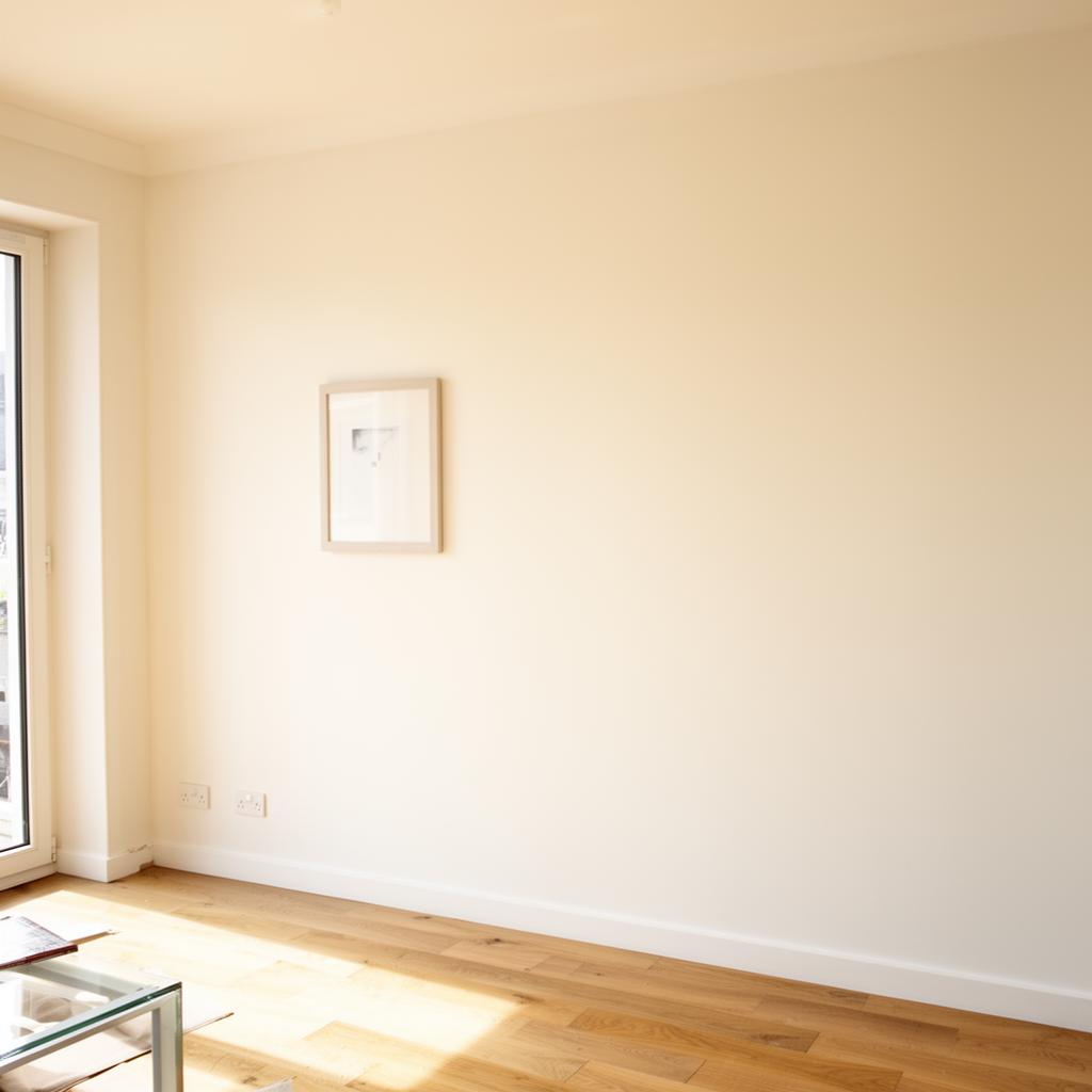 Mur intérieur refait à neuf après peinture